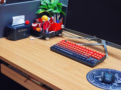 OEM Profile Gradient Side Printed Shine Through Keycaps PBT Double Shot Keycap For Mechanical Gamer Keyboard Black Gray Key Caps