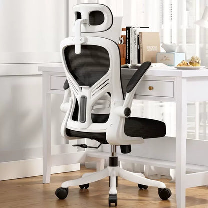 Chaise de Bureau Ergonomique et Confortable pour Étudiant, Tabouret à Dossier pour Gamer