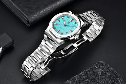PAGANI DESIGN 2026 New Luxury Automatic Watch  Men Mechanical Wristwatch Stainless Steel Sapphire glass 40MM Barrel dial Watch