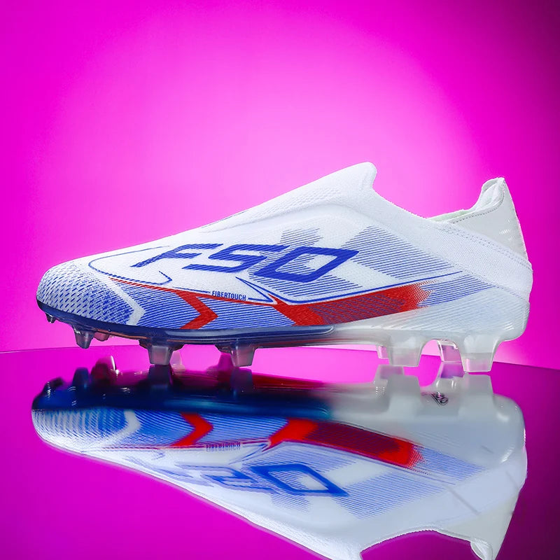 Nouvelles chaussures de football pour hommes, mi-hautes, légères, très vendues, pour l'entraînement sur herbe, antidérapantes, crampons de haute qualité pour l'extérieur.