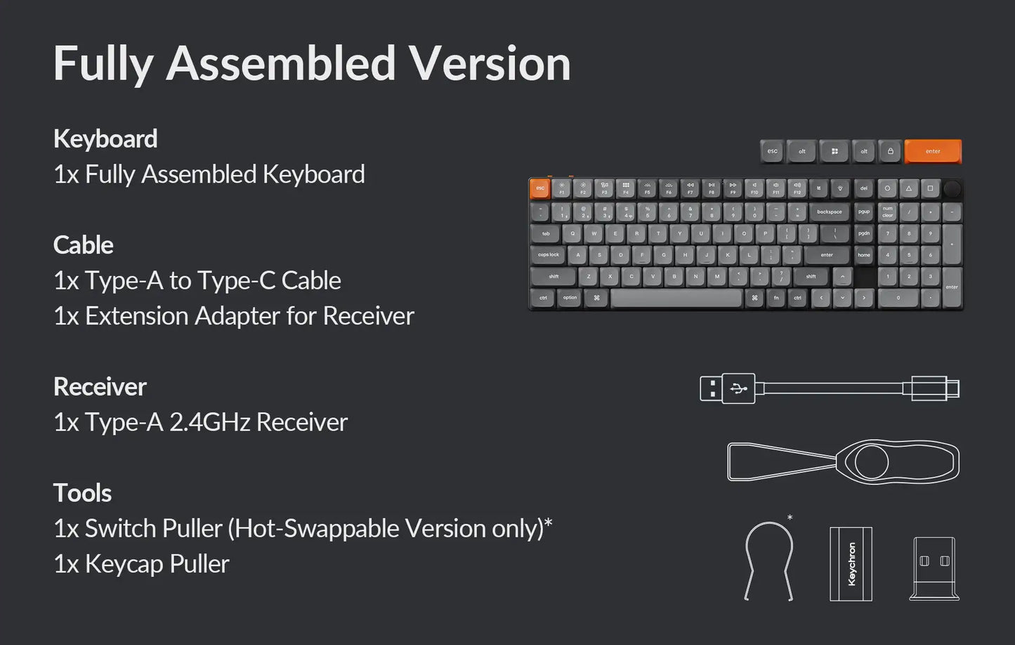 Keychron K17 Max QMK Wireless Ultra-Slim Mechanical Keyboard 96% Layout Gateron Switch LSA PBT Keycap