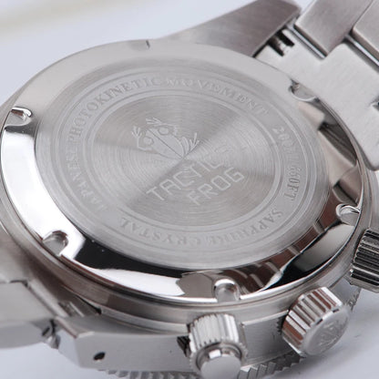 Relógio cronógrafo masculino Tactical Frog de 41mm, movimento Solar Quartz VS75, resistente à água, safira, luminosidade verde C3, relógio de pulso de quartzo