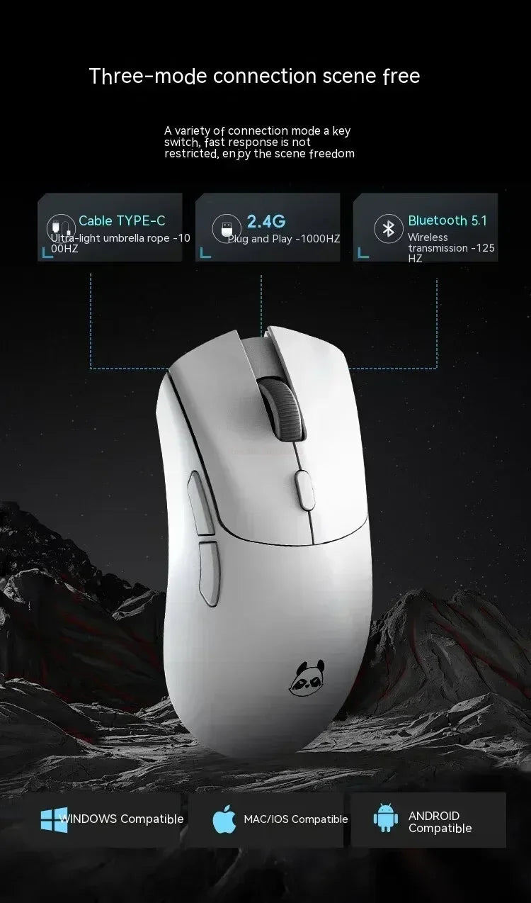 Metaphyuni Metapanda P1 draadloze muis P1 Pro Max Paw3395L lage latentie lichtgewicht e-sports gamingmuis ergonomisch pc-gamercadeau