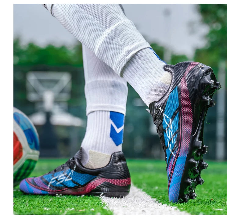 Chaussures de football pour hommes, crampons d'entraînement rapides pour terrain extérieur, chaussures de football à crampons pour terrain synthétique, baskets basses originales unisexes