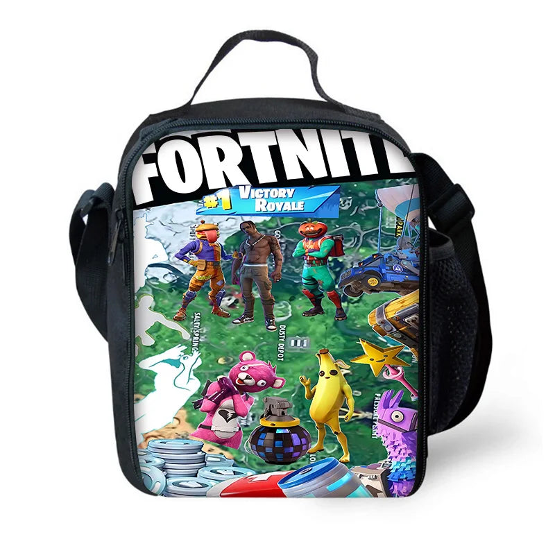 Hot Game Design Child Backpacks Lunch Bag Pencil Case Pupil Large Capacity School Bags For Boy Girl Best Gift F-FortniteS