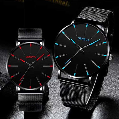 Fashion Mens Watches Top Brand Luxury Quartz Watch Men Casual Slim Mesh Steel Waterproof Sport Watch Relogio Masculino
