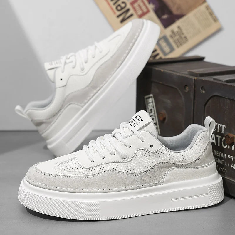 2025 Korean Edition Fashion Men's Casual Shoes Urban Design Slim Fit Low Top Sneakers Breathable Mesh for Streetwear 39-44