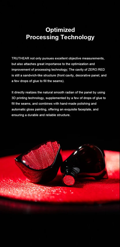 TRUTHEAR x Crinacle ZERO:RED Dual Dynamic Driver In-Ear Wired Audiophile Earphones 0.78 2Pin HiFi Earphones