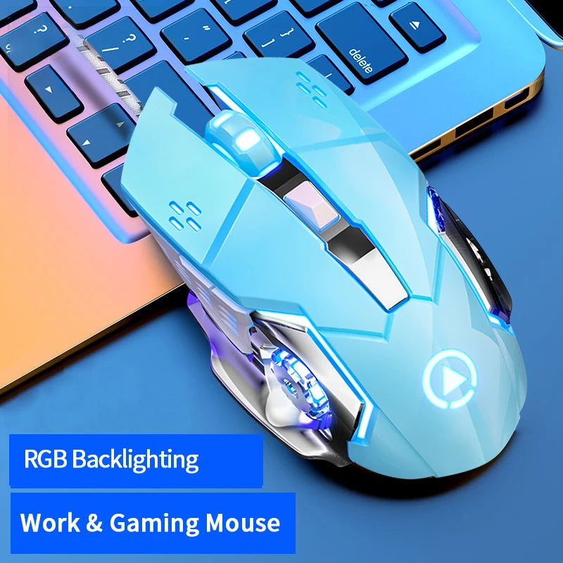 USB-kablet gamingmus med 6 knapper, baggrundsbelysning, ergonomisk design og justerbar DPI – optisk mus til PC-gamer, computer og desktop