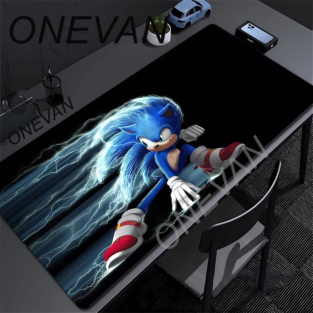 XXL Desk Mat Anime Sonic The Hedgehog Mouse Mat With Pad Gaming Accessories Prime Gaming Keyboard Pad Padding Mat