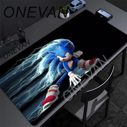 XXL Desk Mat Anime Sonic The Hedgehog Mouse Mat With Pad Gaming Accessories Prime Gaming Keyboard Pad Padding Mat