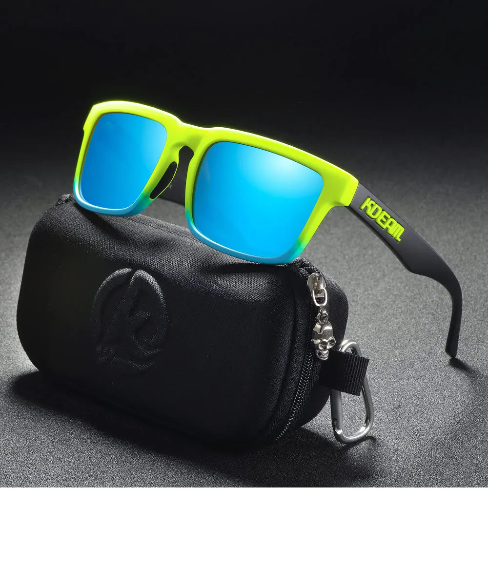 Kdeam 2026 High Quality Polarized Sunglasses for Men Transparent Gray Frame Fashion Unisex Outdoor Luxury Eyeglasses For Couple