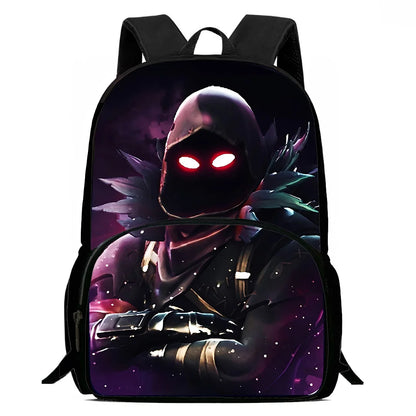 Classic Game Fortnite Kids Backpacks for Boys and Girls, Student Birthday Gift, Child School Bags with Large Capacity, Durable Camping Rucksack