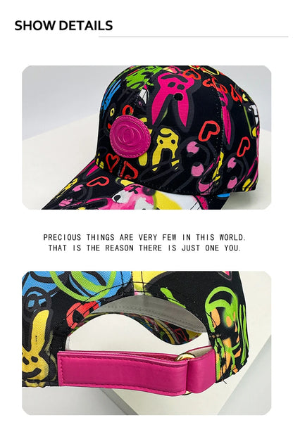 New Unisex Paintings Graffiti Letter Baseball Hats Breathable Personal Sunshade Hip Hop Peaked Caps Versatile Fashion Hardtop