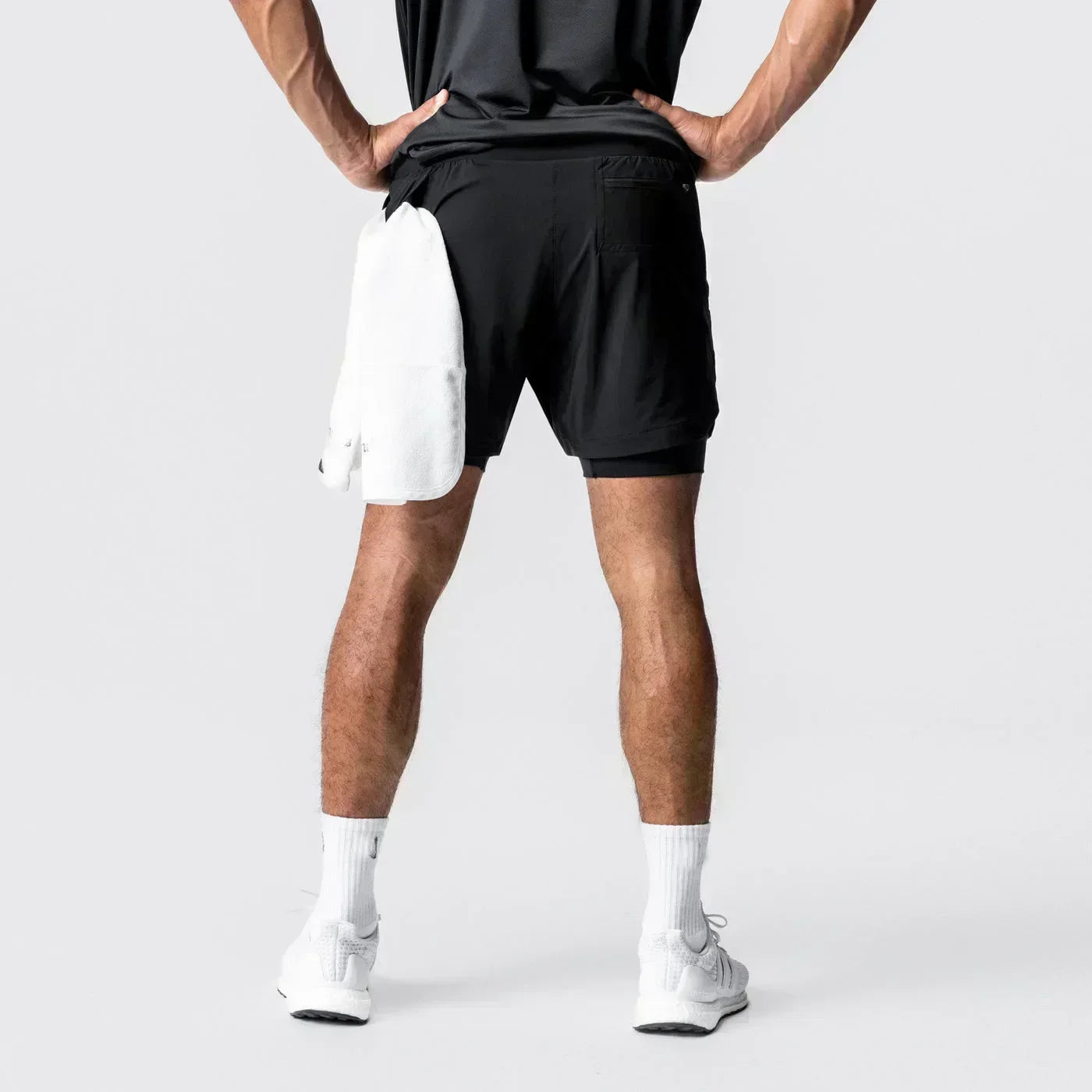 Dragon Ball Men's Double-layer Shorts Son Goku Summer Japanese Anime Fake Two-piece Sports Fitness Quick-drying Shorts