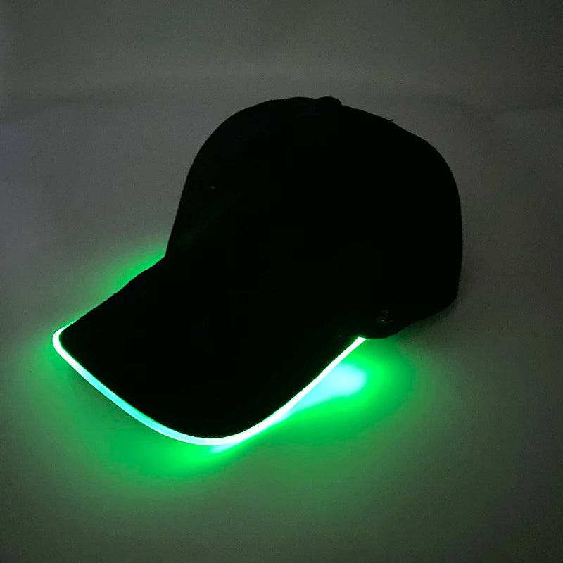 Cappellino da baseball luminoso fashion a LED, cappello hip-hop fluorescente per bar e club, per uomo e donna, DJ, danza, accessori e costume