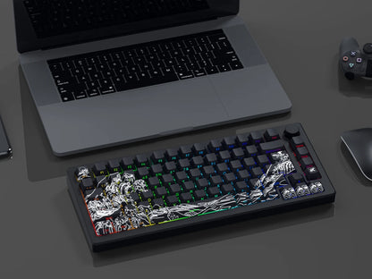 Side-engraved Translucent CHERRY Keycaps PBT Creative Personalized Customized for 60/64/84/98/108 Mechanical Keyboards MX Switch