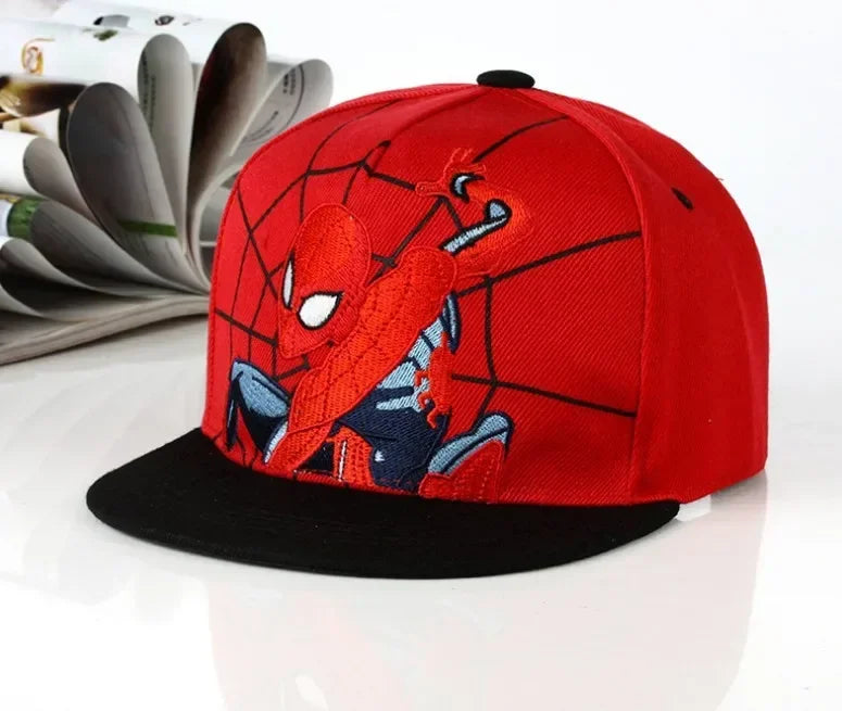 2026 HotAnime Cartoon Spiderman Hats for Kids Toddler  Baseball Cap Spring Snapback Hip Hop Adjustable Caps