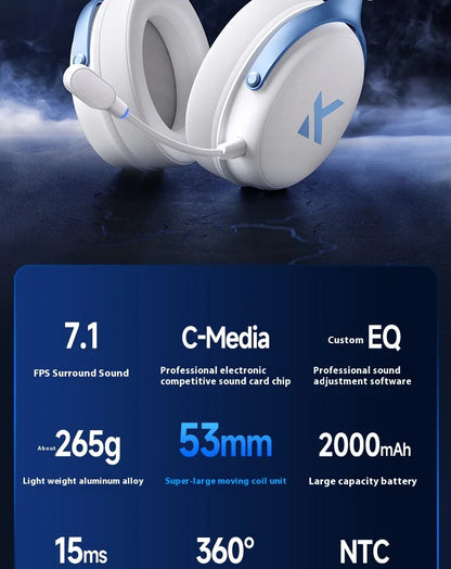MCHOSE V9 Pro Wireless Gaming Headset – Bluetooth Noise Cancelling Headphones with Microphone, Low Latency Audio & Deep Dynamic Sound