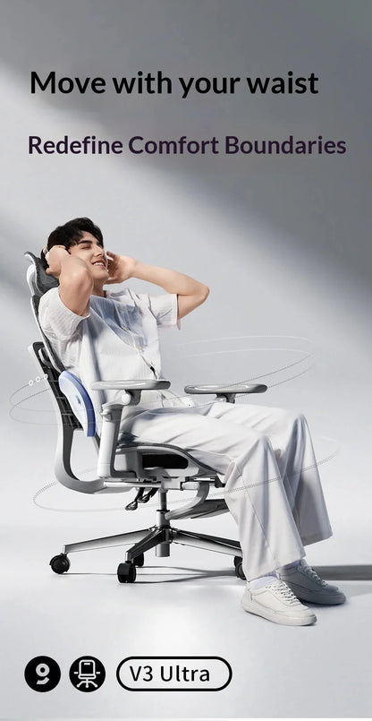 Sedia da ufficio in rete ergonomica executive per computer e gaming, arredo moderno girevole con ruote e regolabile, sedia gaming ergonomica