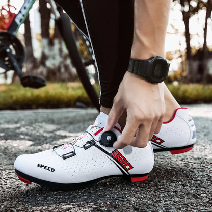 Sapatilhas de Ciclismo Novas para Homem, Auto-Bloqueantes, para Corrida de Estrada, Sapatilhas de Treino sem Bloqueio, Sapatilhas de Ciclismo para Mulher com Encaixes SPD