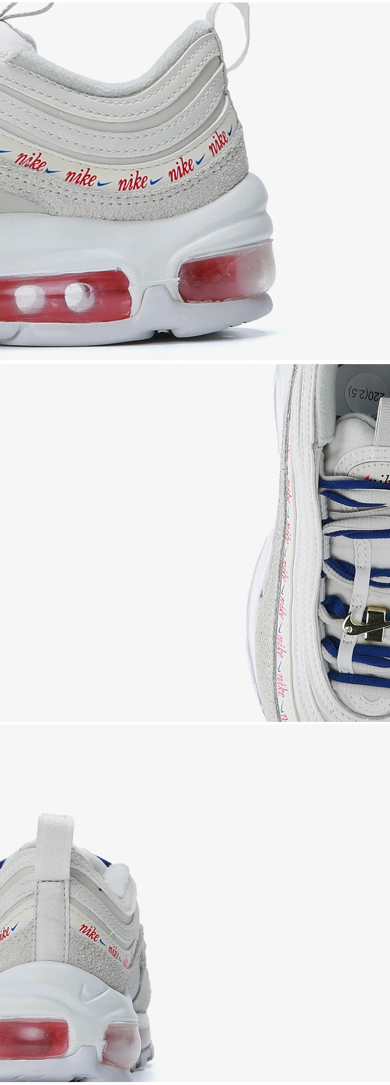 Nike ægte AIR MAX 97 lave sportssko til kvinder med luftpude DC4013-001