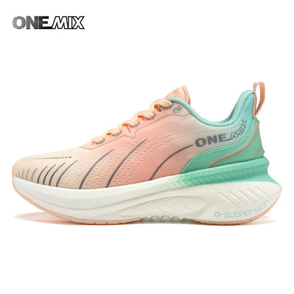 ONEMIX Dámské tenisky Černé prodyšné běžecké boty pro ženy Značkové Doprava zdarma Růžové módní sportovní boty s tlumičem nárazů
