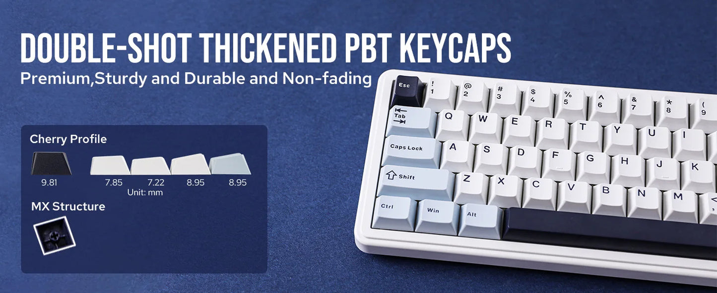 EPOMAKER x AULA F65 65% Layout Hot-Swap Gasket-mounted Wired/Bluetooth/2.4G Wireless Mechanical Keyboard for Mac/Win