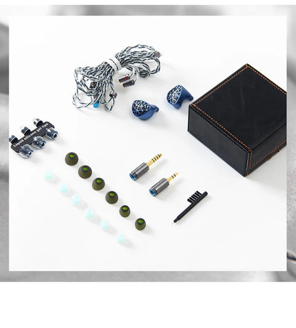 Sound Rhyme SR10 In-Ear HiFi Earphones 2DD+4BA+4PB High Quality Hifi Coil Iron 0.78mm 2Pin 2.5+3.5+4.4mm Plug Music Earphone