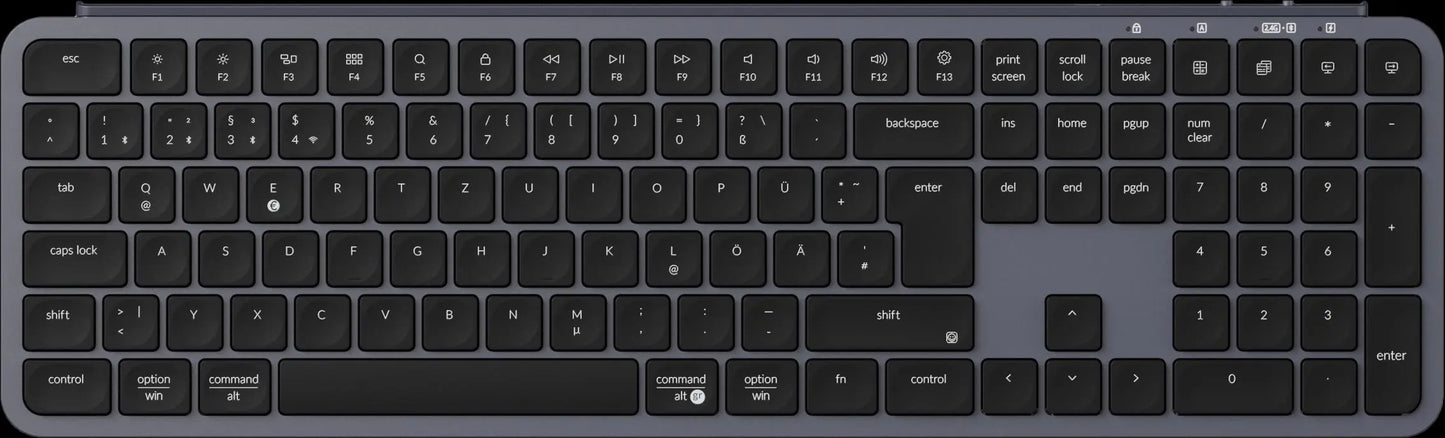 Keychron B6 Pro ISO Layout Ultra-Slim Wireless Keyboard Full Size Portable Lightweight 2.4GHz & Bluetooth Connections