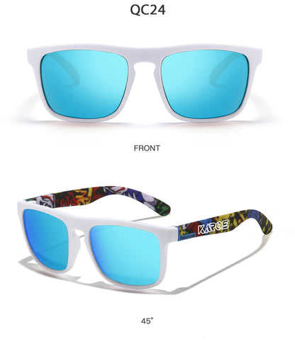 Karos Vintage Polarized Sunglasses Fashion Square Travel Driving Fishing Glasses Men Women Sports UV400 Eyewear Box YZ2024WB