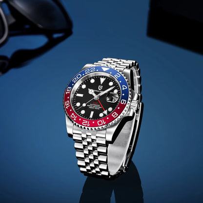 2026 Nuevo reloj mecánico de lujo para hombre PAGANI DESIGN, acero inoxidable, GMT, marca líder, cristal de zafiro, reloj para hombre