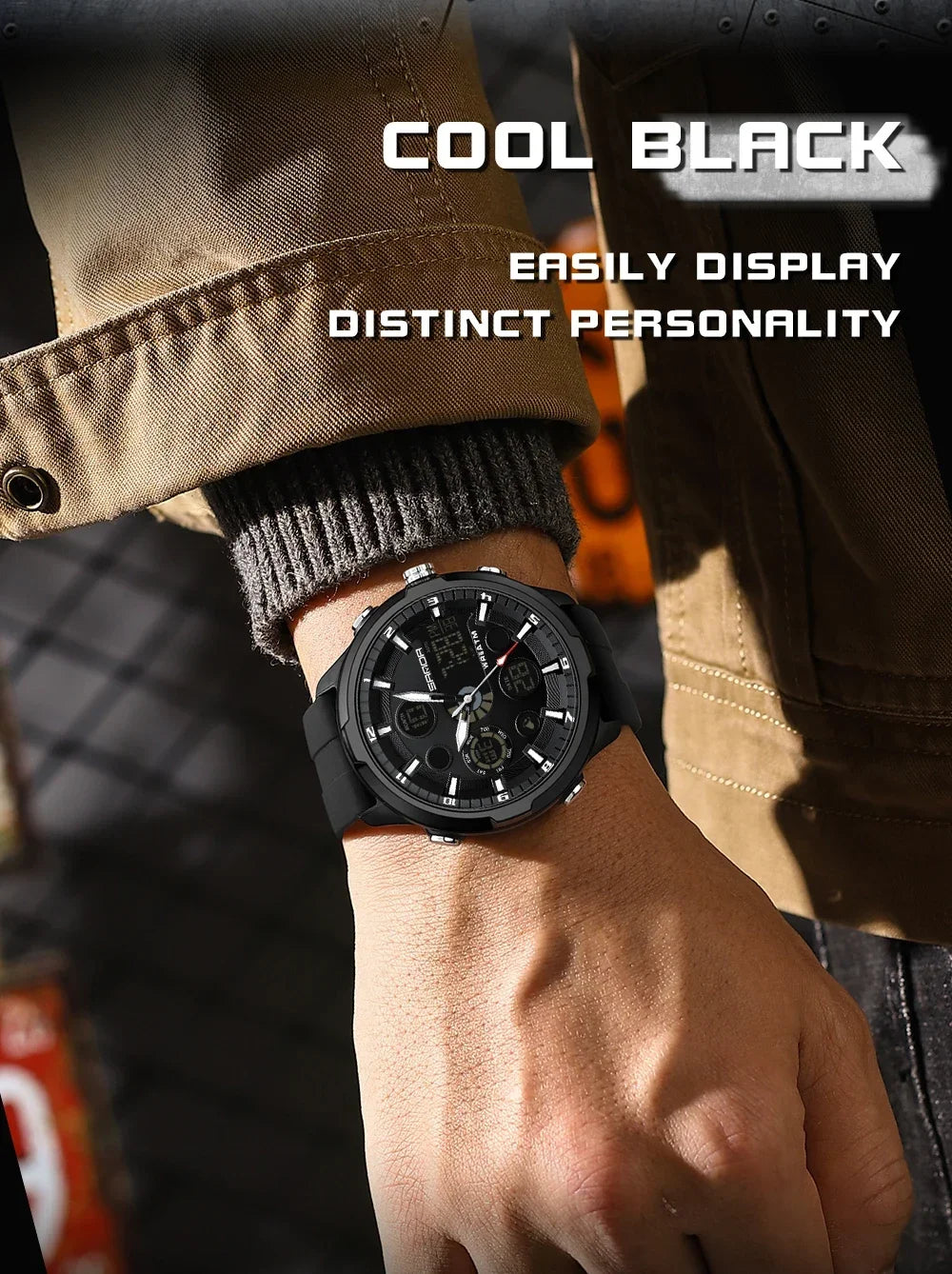 SANDA 9053 G Sports Military Men's Watches Luxury Digital Watch 50M Waterproof Quartz Wristwatch for Male Relogios Masculino