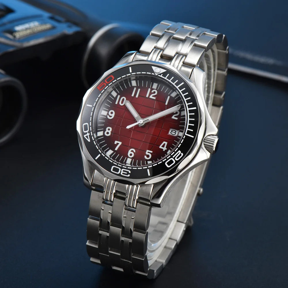 Men's Automatic Mechanical Watch 41mm Stainless Steel Waterproof Case Ceramic Bezel Men's Fashion Business Watch