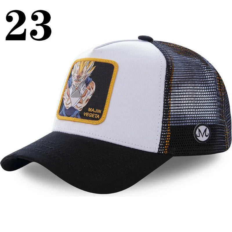 Dragon Ball Anime Character Printed Baseball Cap For Men And Women Hip Hop Hat Truck Driver Mesh Hat Summer Outdoor Sunshade