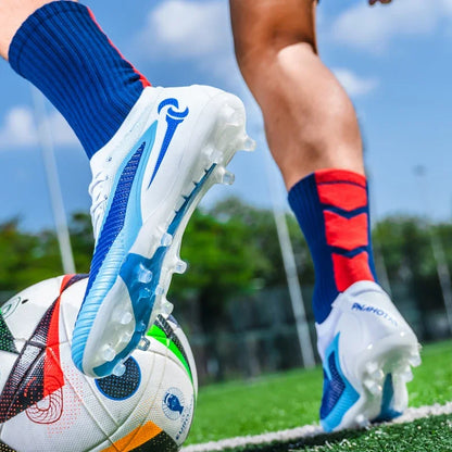 Nouveaux hommes bottes de Football adulte antidérapant Sport de plein air entraînement crampons chaussures de Football garçons longues pointes respirant Match confortable