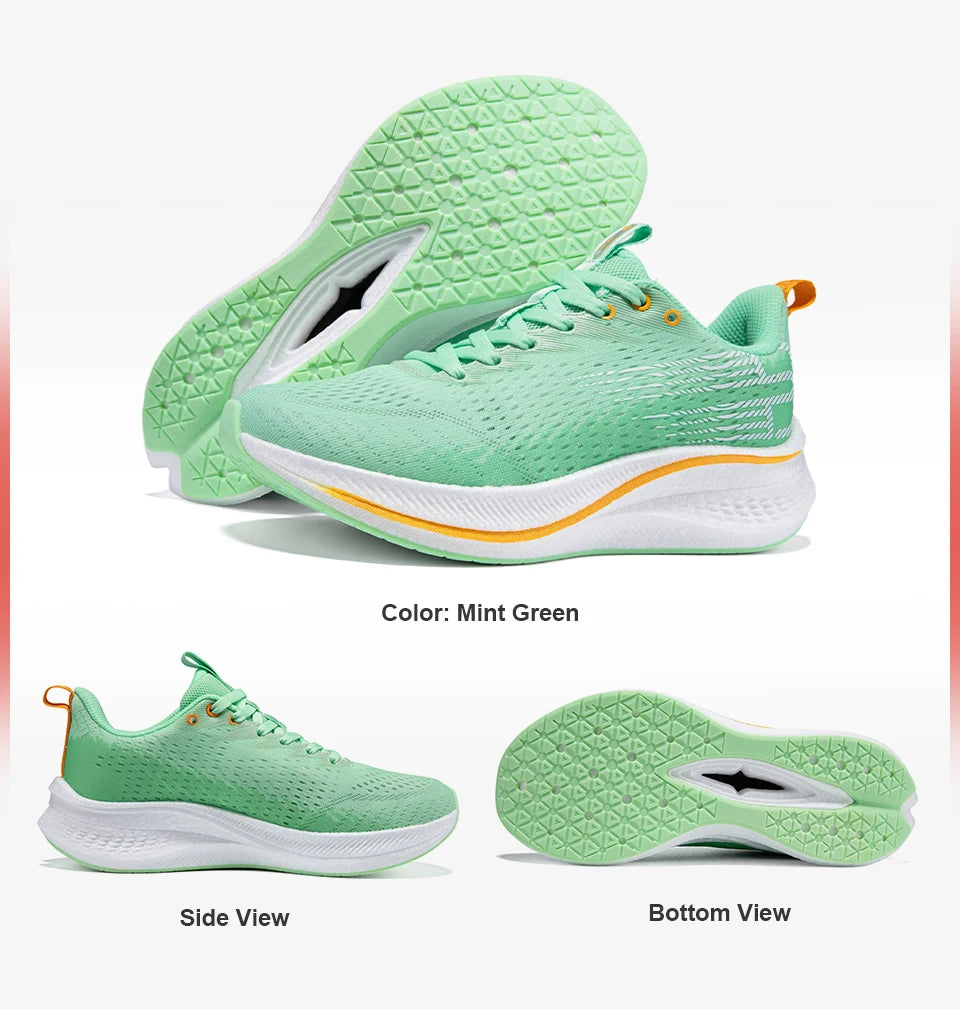 Baasploa Men Running Shoes Professional Training Women Carbon Plate Mesh Breathable Sneakers Male Lightweight Unisex Sport Shoes