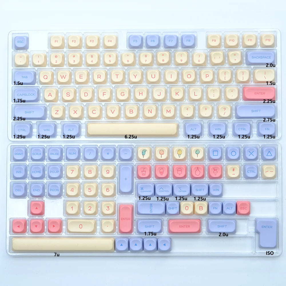 KBDiy KOA Profile Keycap GMK Style Retro 9009 Theme PBT Keycaps For Mechanical Keyboard Gaming KIT Korean 139 Keys ISO Key Cap
