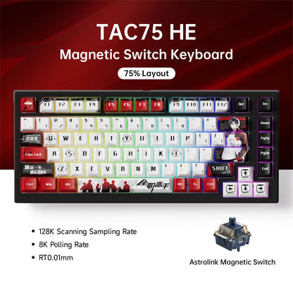 Akko TAC75 HE Magnetic Keyboard 75% Magnetic Switch Rapid Trigger 0.005mm ARGB 8K Polling Rate Wired Gamer Customized Keyboard