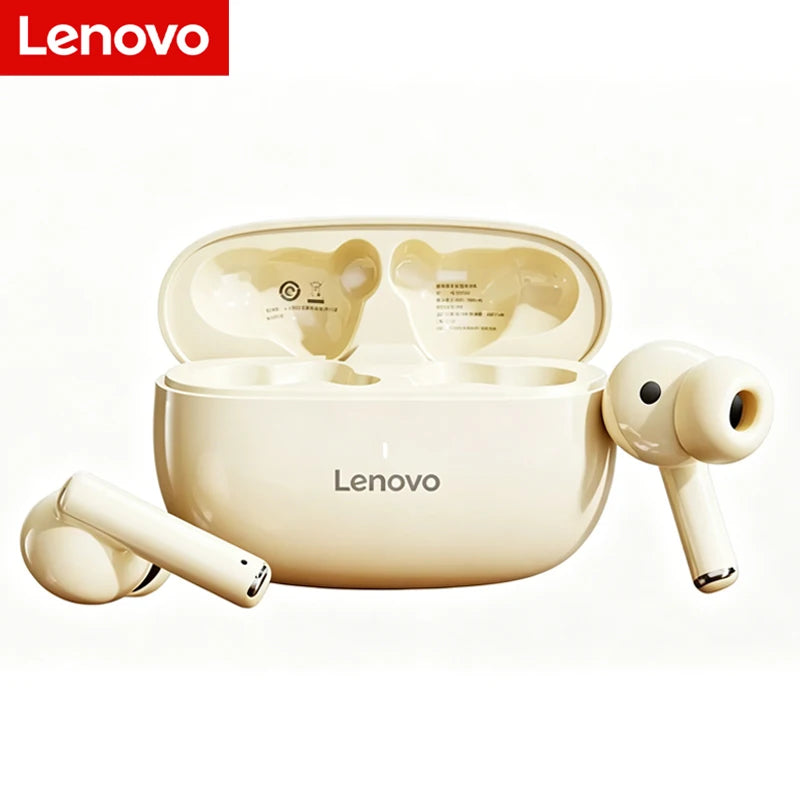 Nouveaux écouteurs sans fil Bluetooth Lenovo TA210, avec microphone intégré, port de chargement, isolation phonique et conception confortable, modèle supra-auriculaire.
