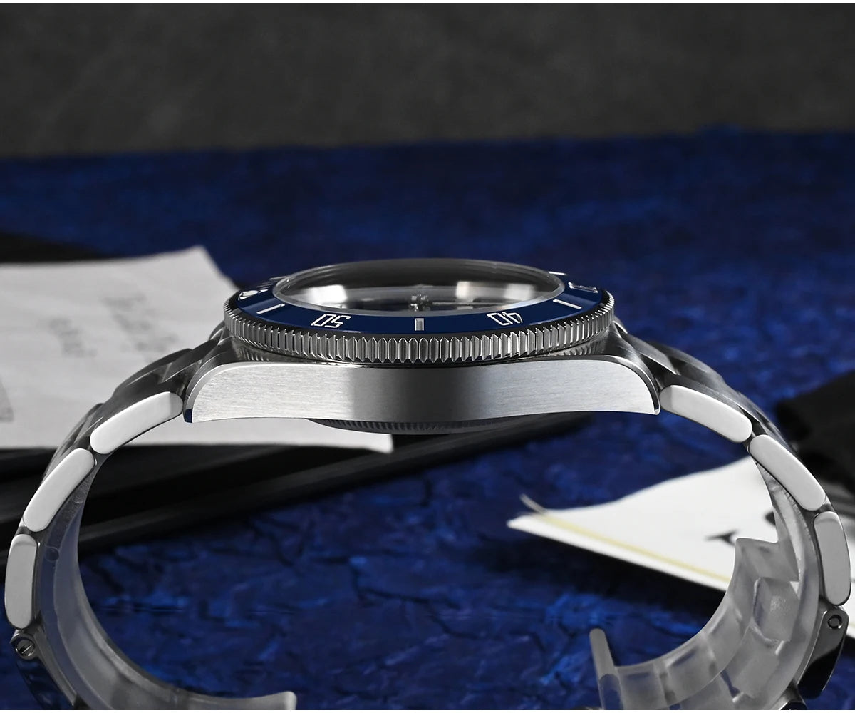 San Martin 40mm Stainless Steel Classic Men Diver Watch Japan NH35 Automatic Mechanical Sapphire Waterproof 300m SN0111