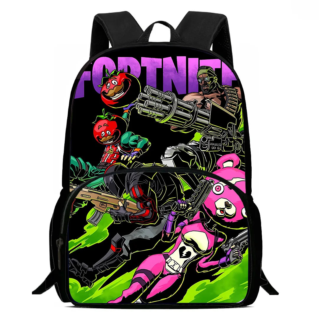 Hot Game Design Child Backpacks Lunch Bag Pencil Case Pupil Large Capacity School Bags For Boy Girl Best Gift F-FortniteS