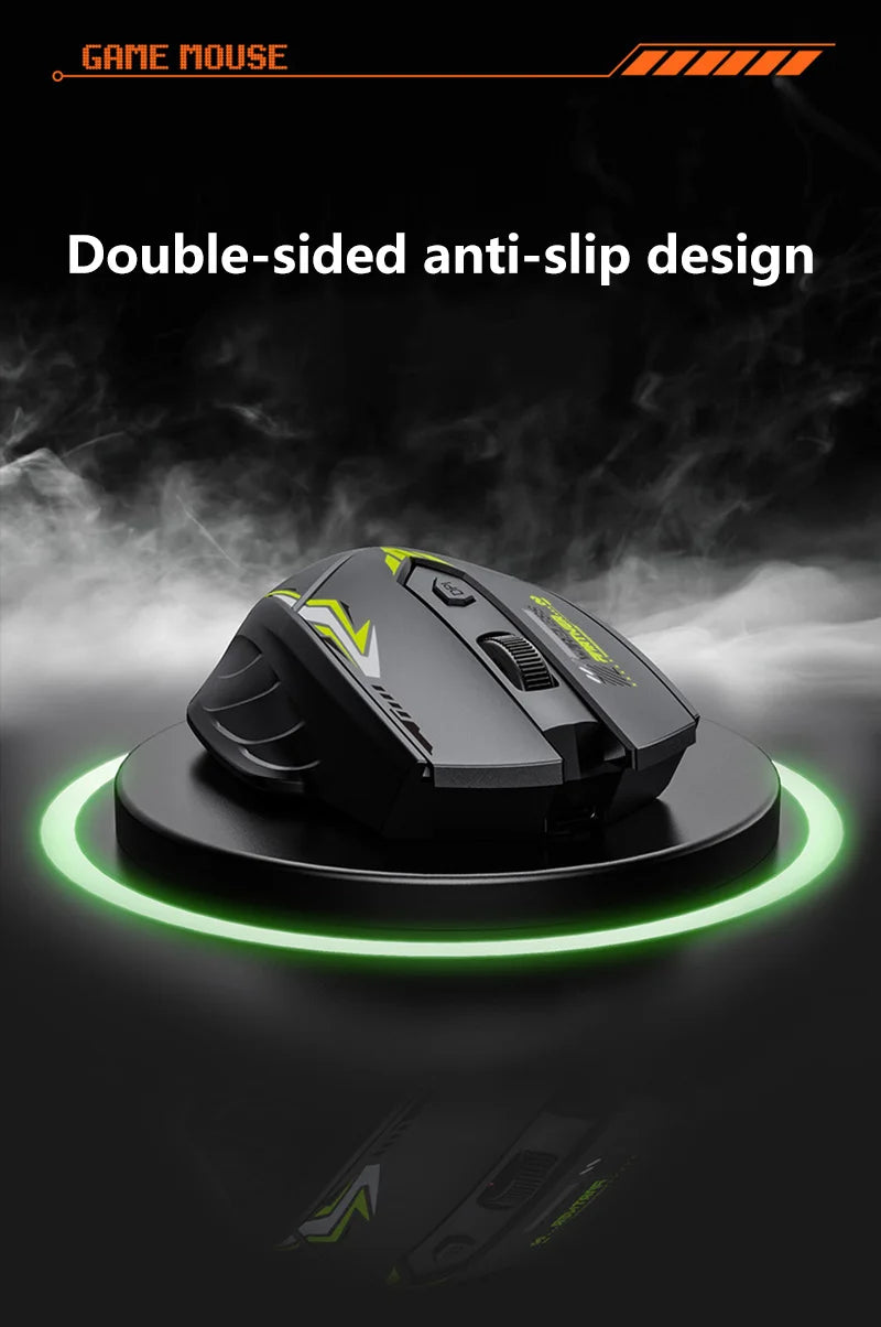 Wireless Gaming Mouse Dual Mode Bluetooth 2.4G Rechargeable Silent Ergonomic Mouse with Adjustable DPI, Type-C Wireless Gaming Mouse for PC, Laptop & Mac