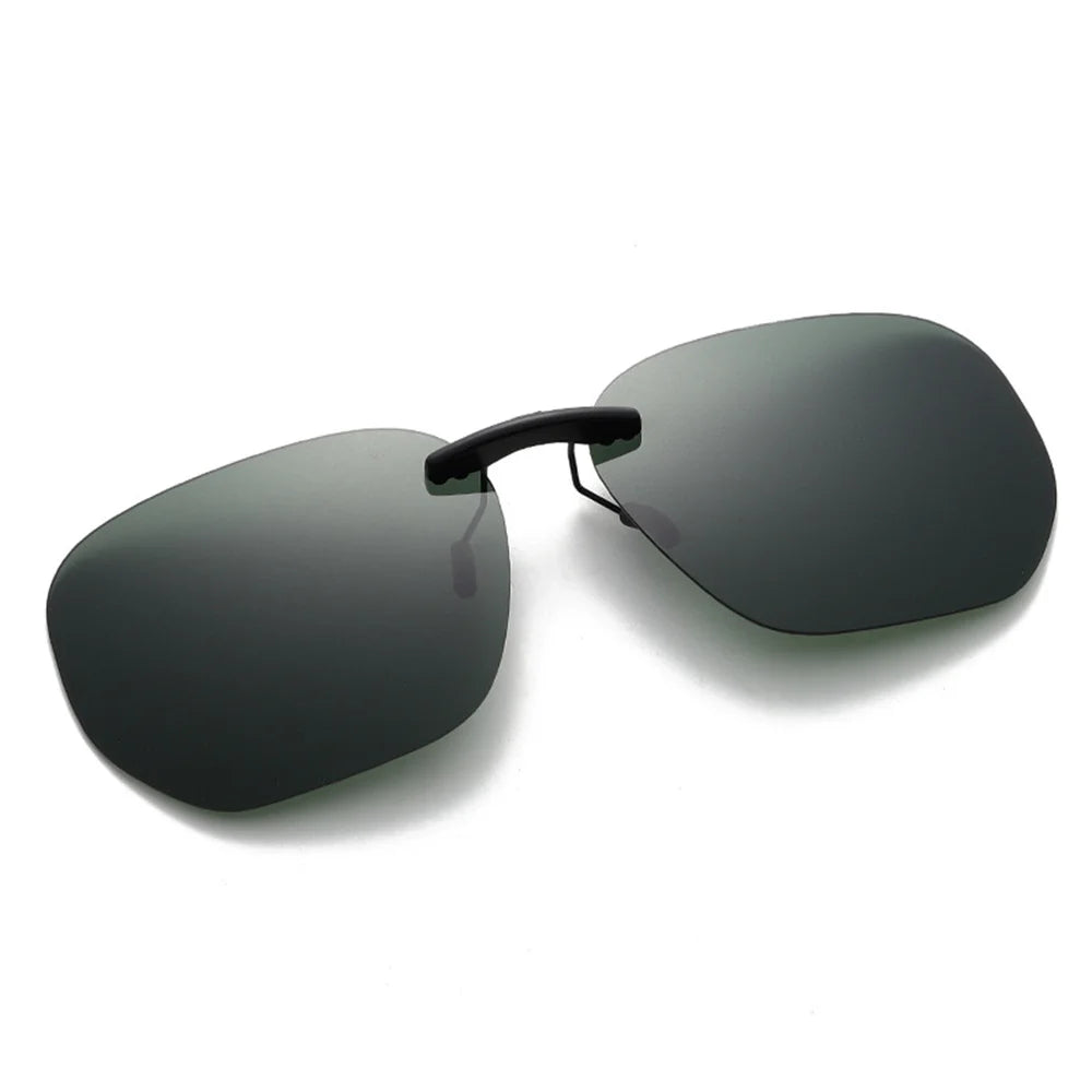 KLASSNUM Driving Clip On Sunglasses for Men Myopia Eyeglasses Polarized Women Square Night Vision Fishing UV400 Sun Glasses 2023