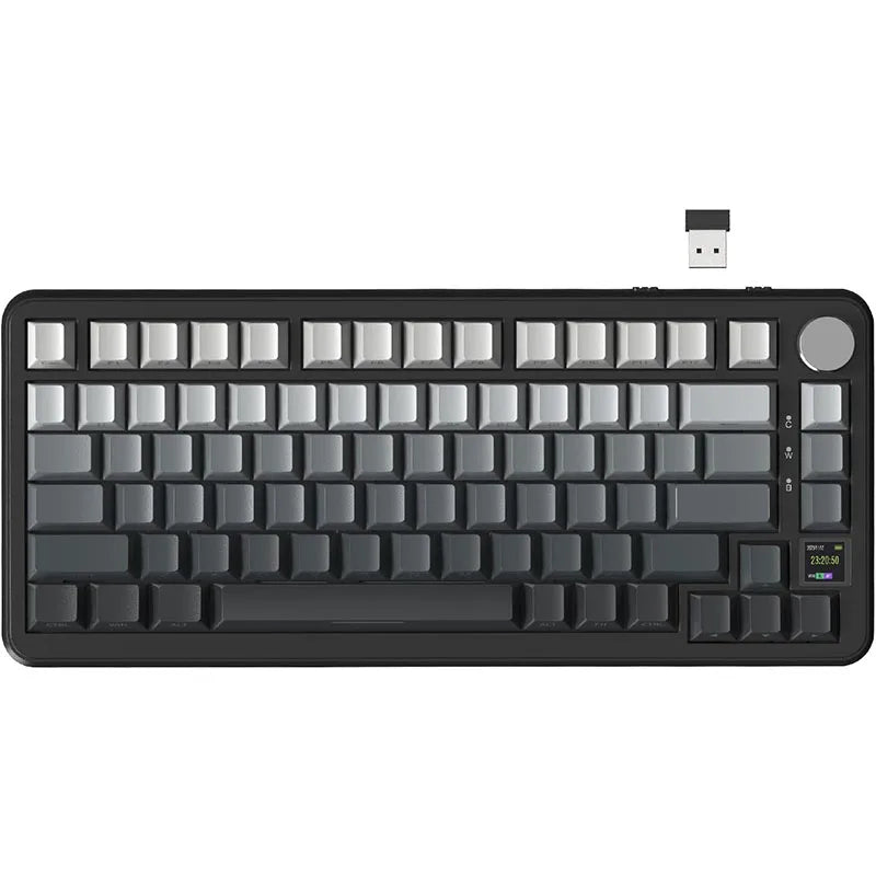 ATTACK SHARK X85/X85Pro Wireless Mechanical Keyboard 75% 82 Keys Tri-Mode Bluetooth Wird RGB Hot Swap Gasket Knob Large battery