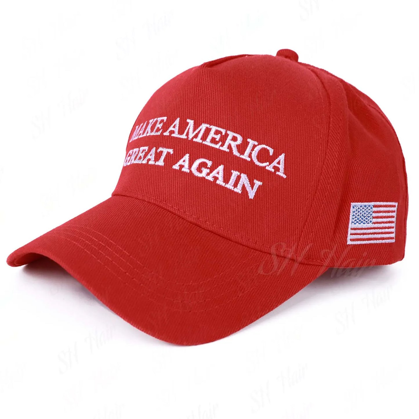 New Style Red Baseball Cap Solid Color Embroidered Sunshade and Sun Protection Cap