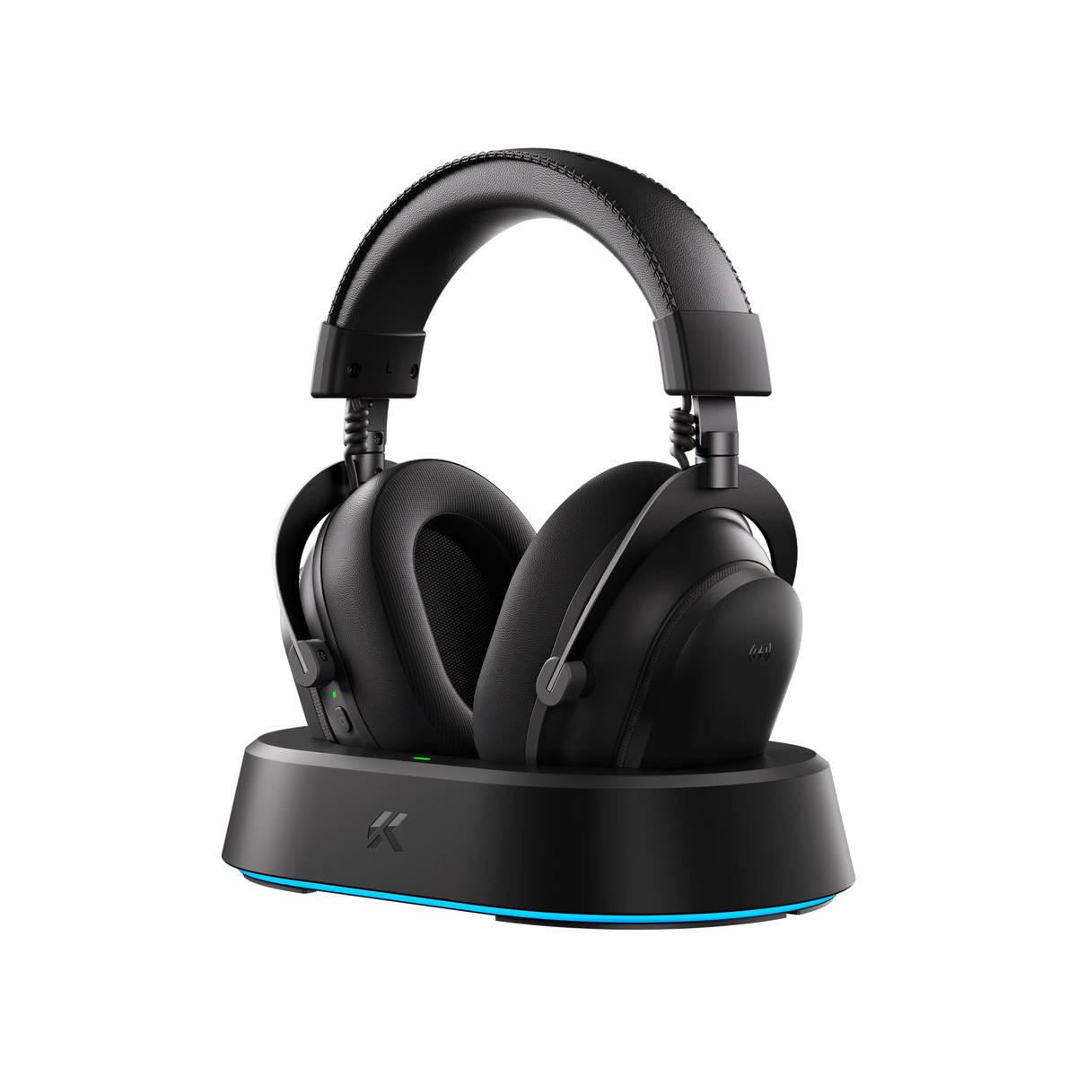 Casque de jeu sans fil magnétique MCHOSE V9 Turbo+ avec son surround 7.1 90 °   Écouteurs pivotants à faible latence avec chargement magnétique RGB