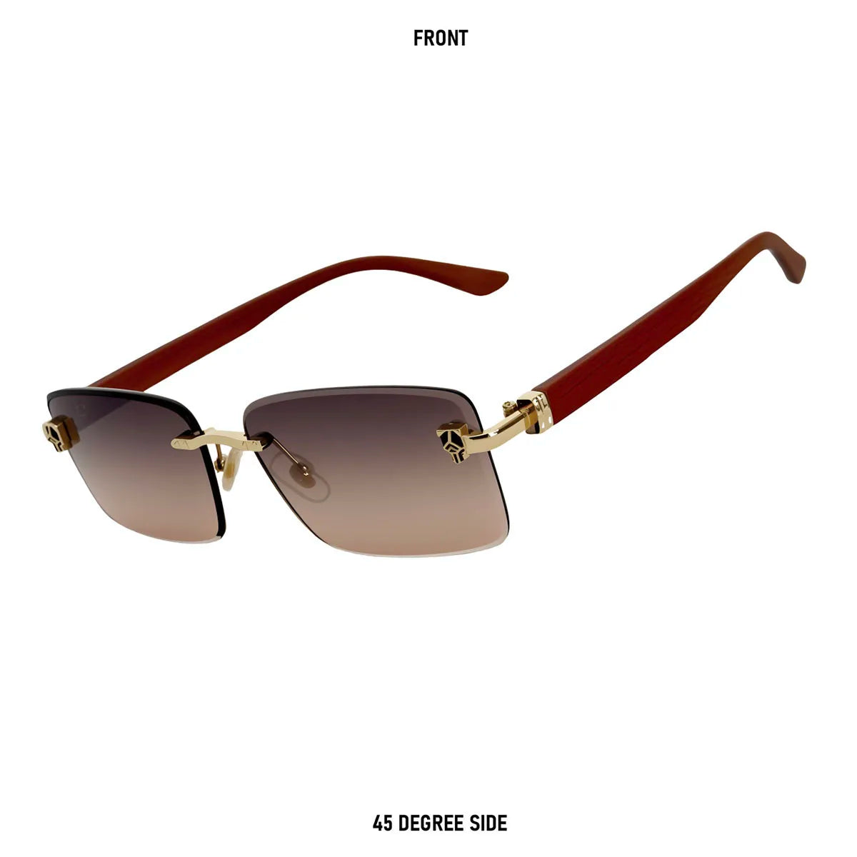 Square Sunglasses Women Luxe 2026 Rimless Sunglass Men Wooden Fashion Glasses Vintage Dropshipping Gafas De Sol Hombre Zonnebril