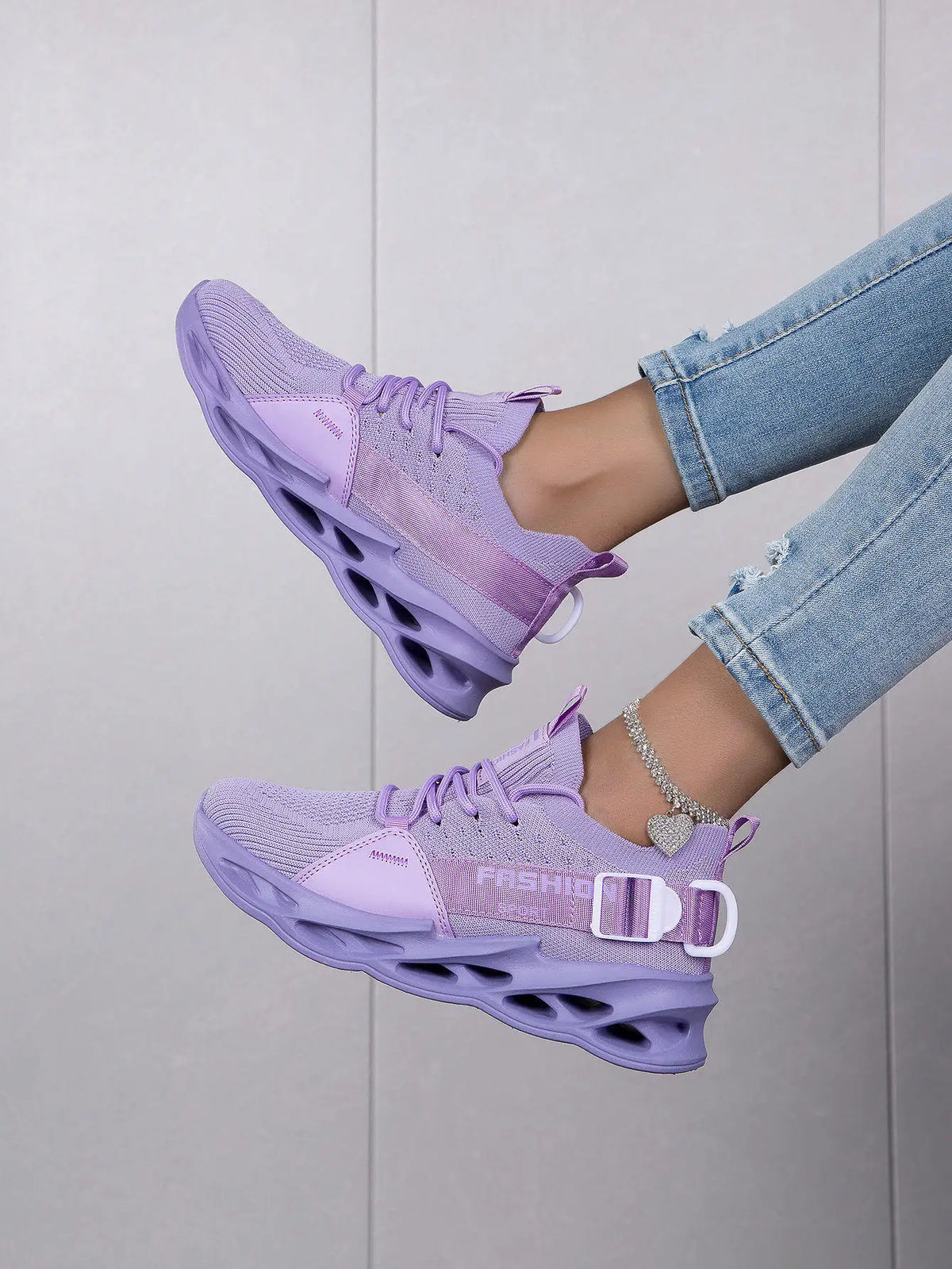 Sneakers casual viola alla moda per donna e uomo, scarpe da corsa Blade, taglie grandi 48, scarpe sportive leggere e traspiranti, sneakers da uomo in rete