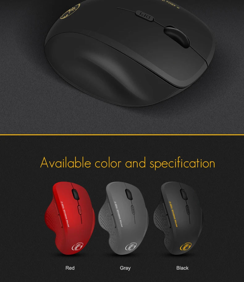 UTHAI G6 2.4G Wireless Mouse, Ergonomic 6-Button Wireless Mouse for Laptop, Business Office, Gaming, Adjustable DPI Computer Mouse